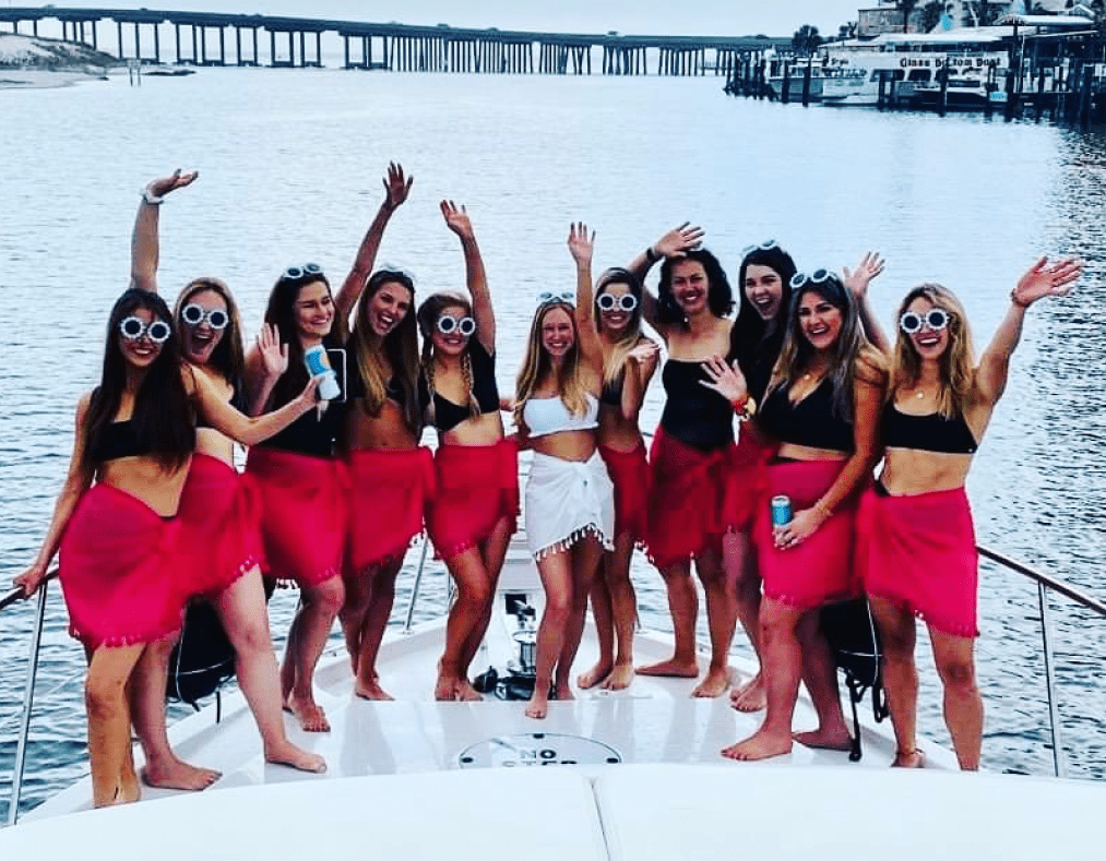Group of Girls in the Yatch